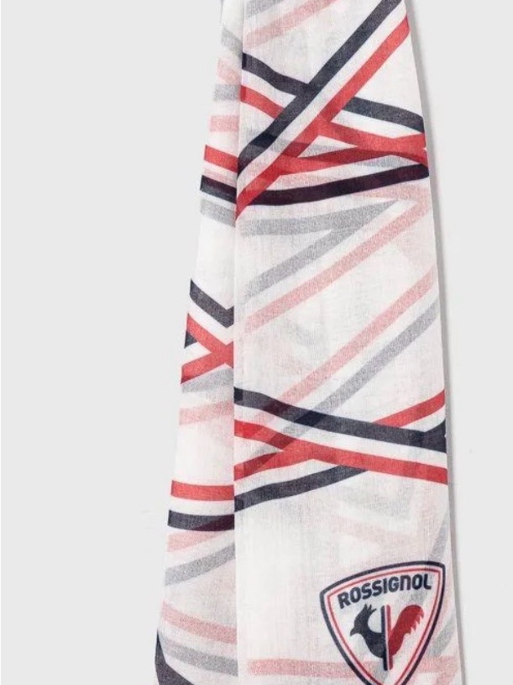 Rossignol Red White and Navy Geometric Scarf